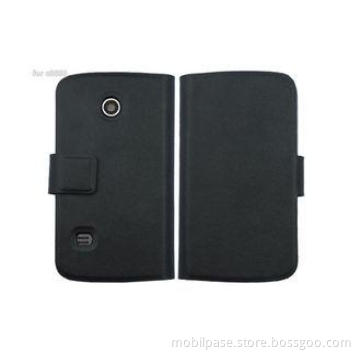 Black Huawei Leather case Wallet , Huawei Sonic C8650 U8650